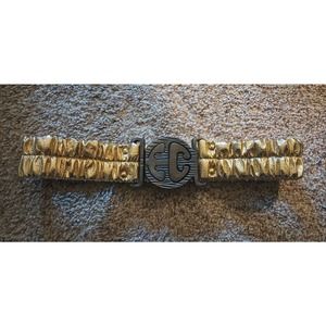 VTG Accurate 5141 Brass Belt Buckle w/ Gold Elastic Belt